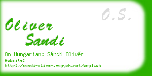 oliver sandi business card